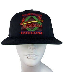 Vintage Snapback Cap Hat St. Louis Cardinals Baseball The Game OSFA Black MLB